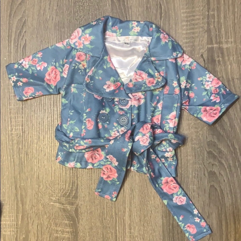 Floral pea coat